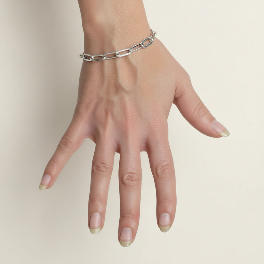 Long Rectangle Link Bracelet