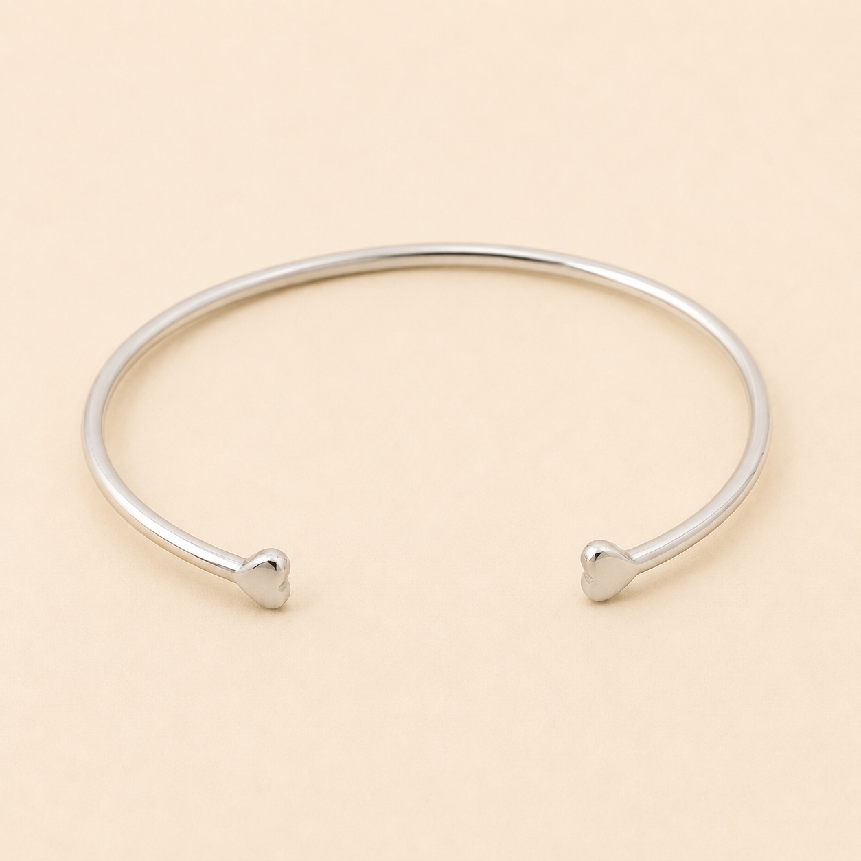 Double Heart Cuff Bracelet