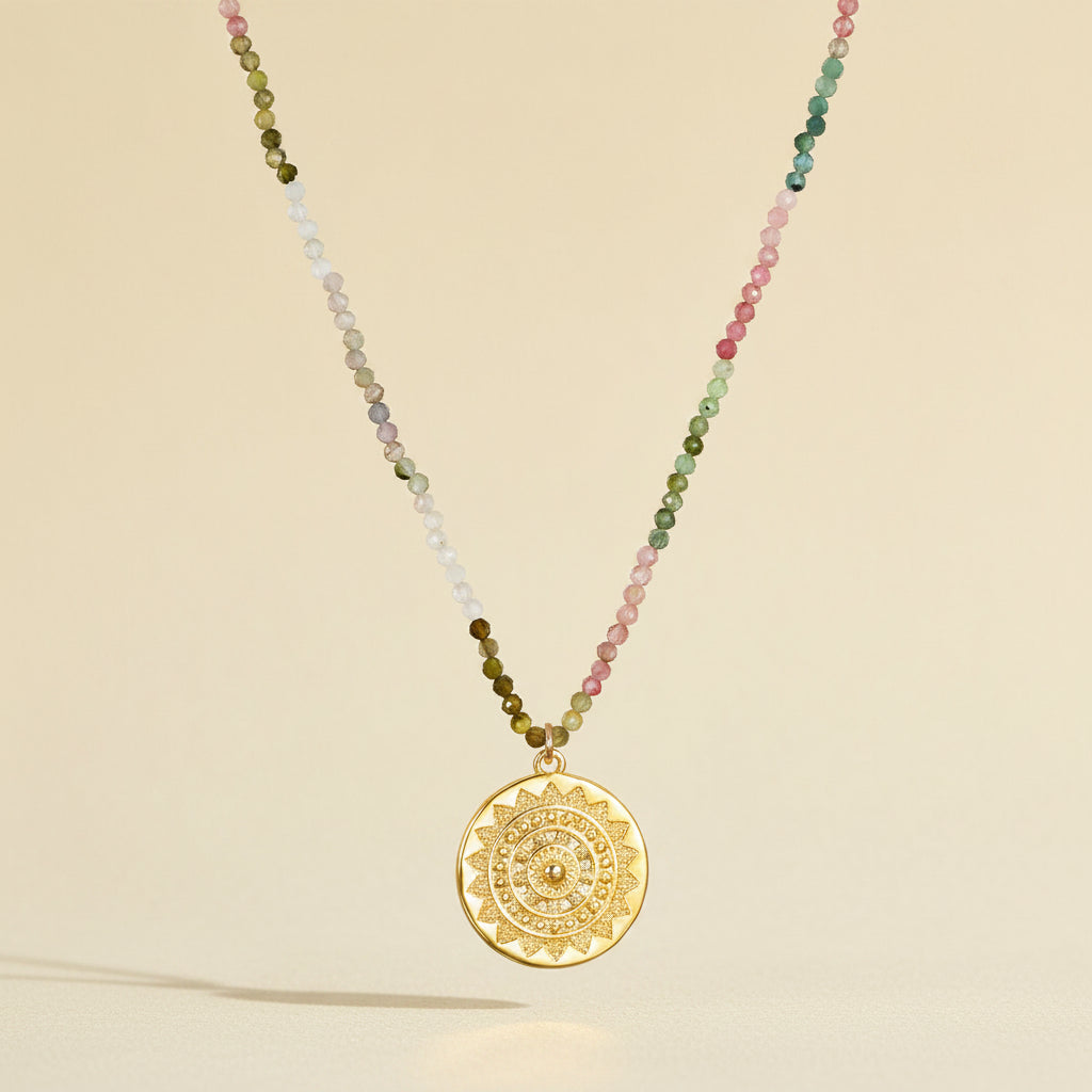 Tourmaline Medallion Necklace