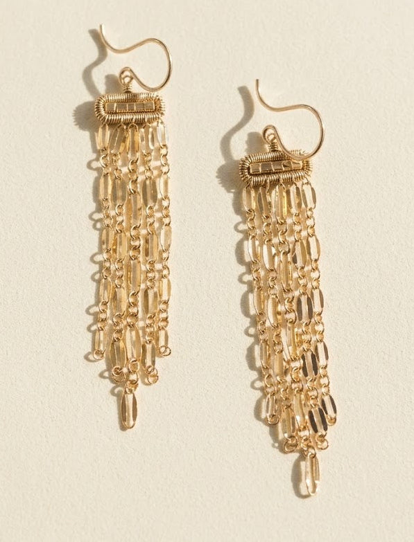 Golden Fringe Earrings