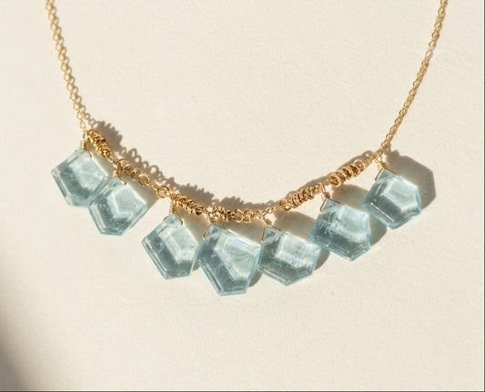 Aqua Slices Necklace