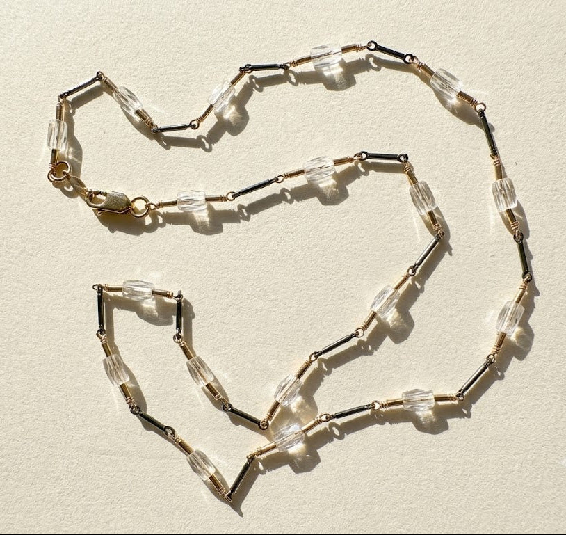 Two-Tone Crystal Choker
