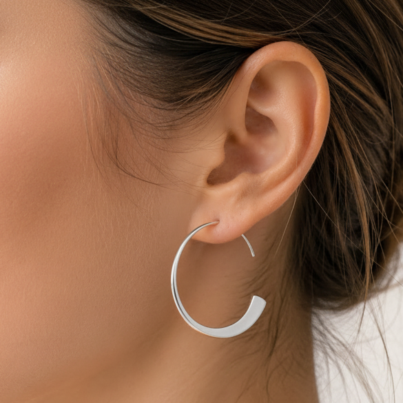 Tapered Hoop Earrings