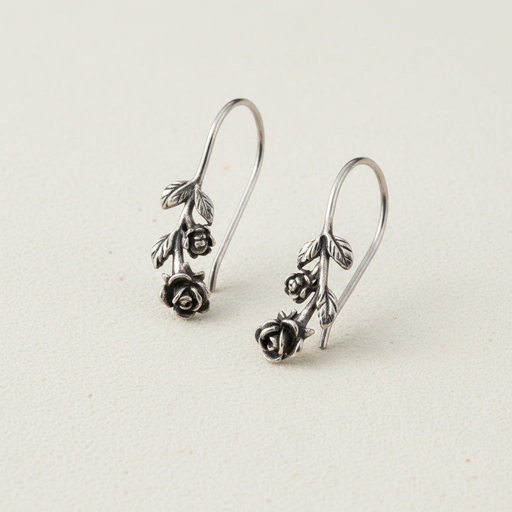 Ramble on Rose Drop Earrings