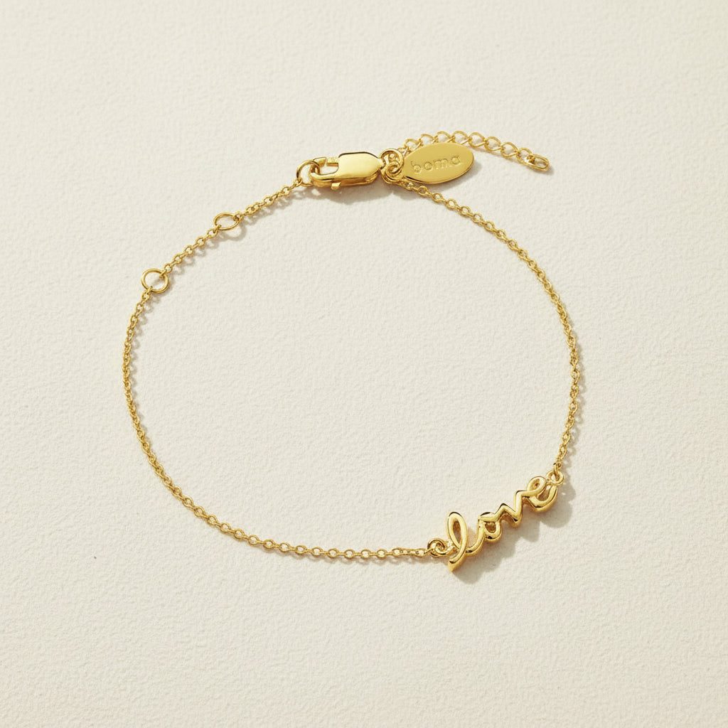 Script Love Bracelet
