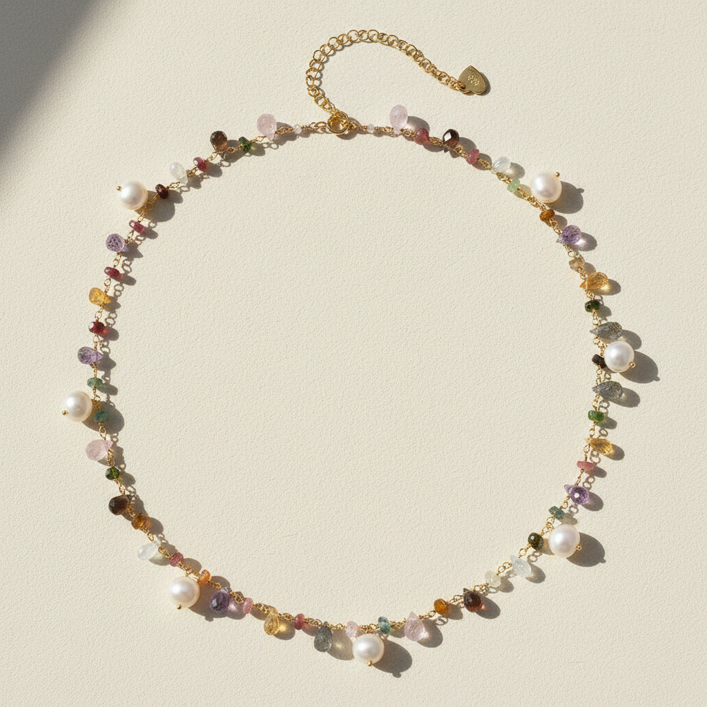 Wildflower Freshwater Pearl Choker Necklace
