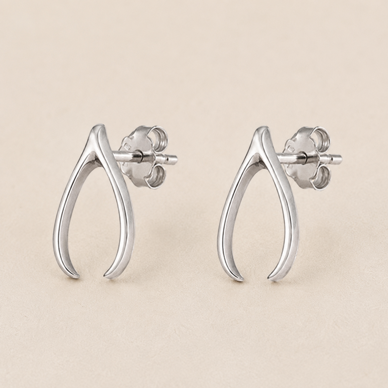 Wishbone Stud Earrings