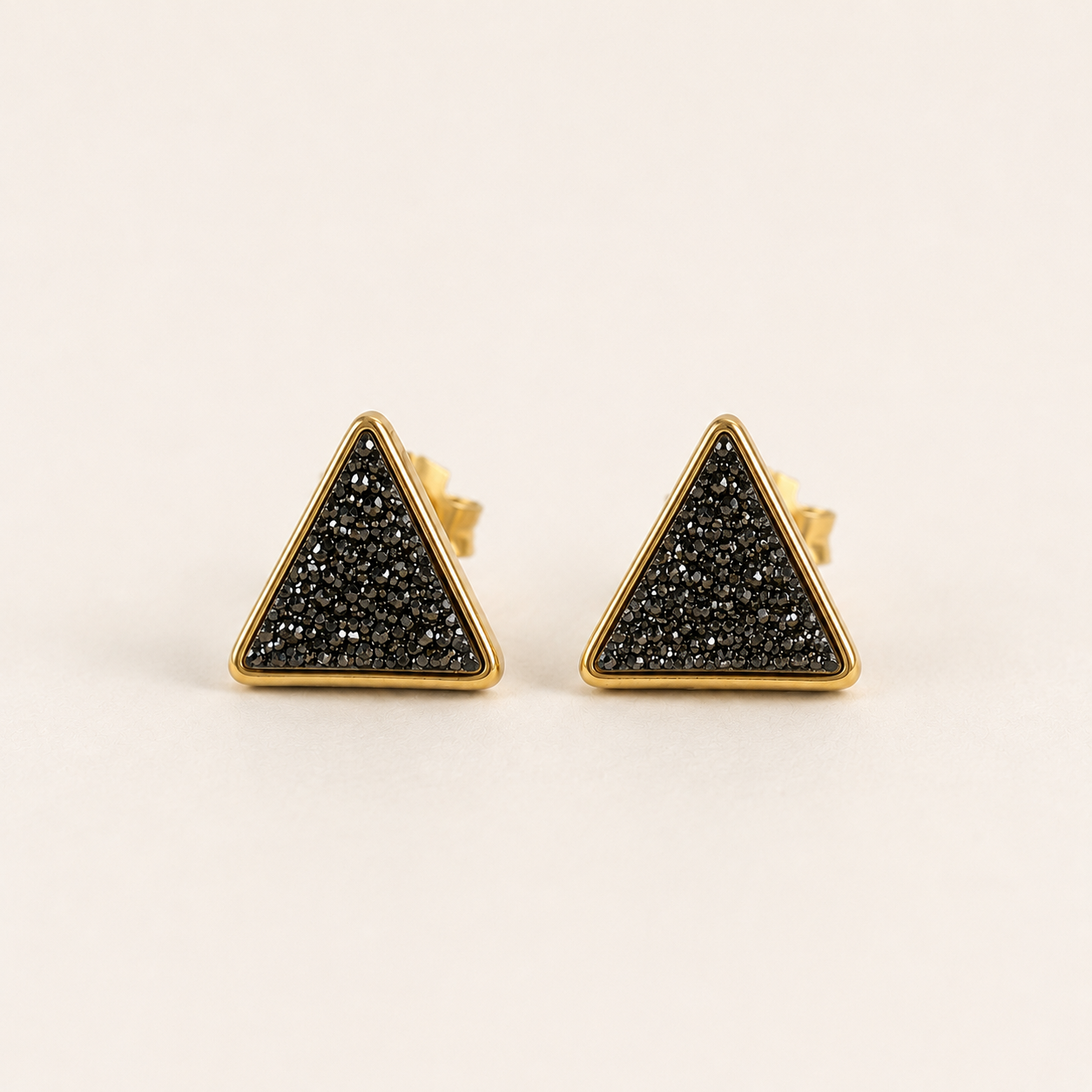 Triangle Druzy Stud Earrings