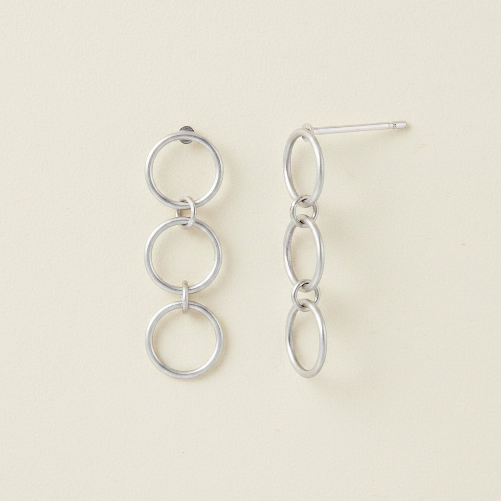 Triple Loop Post Earrings