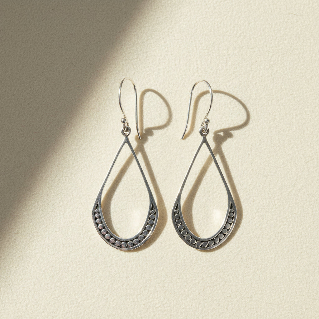 Small Beaded Teardrop Earrings