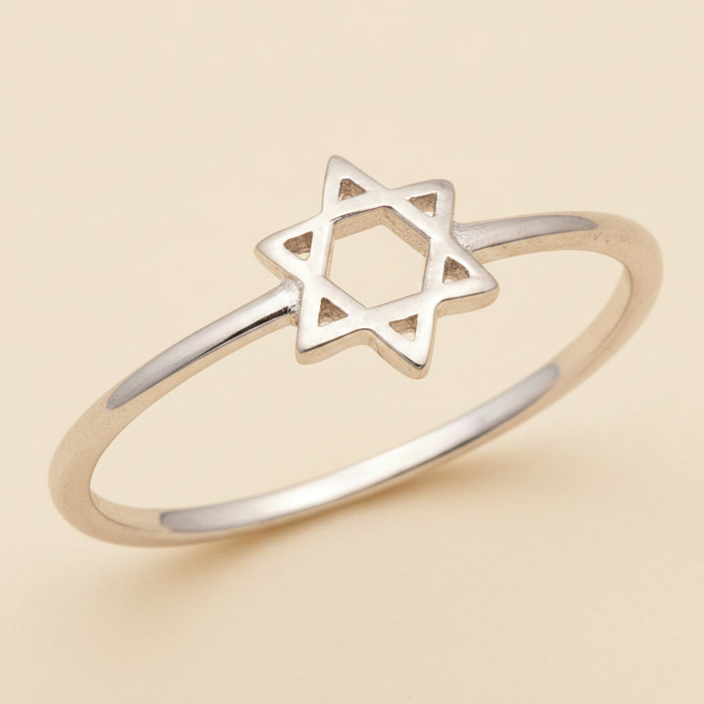 Dainty Star of David Ring