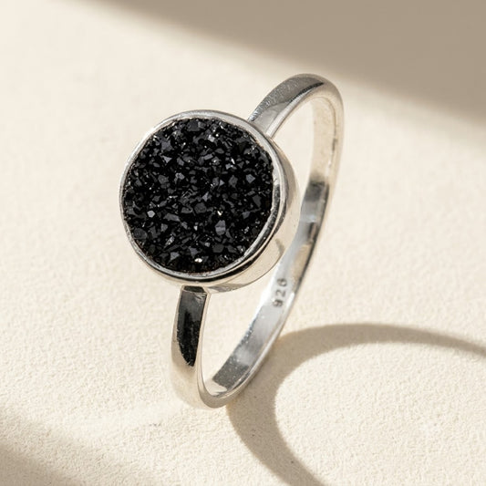 Dainty Round Druzy Ring