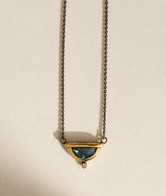 Petite Crescent Fold Necklace