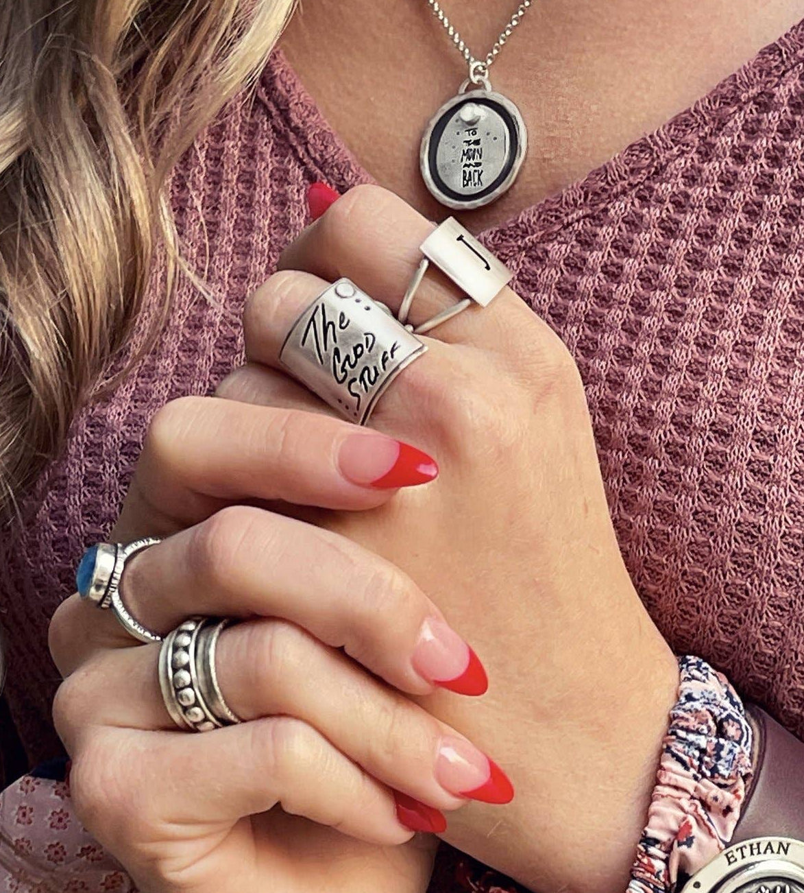 Beaded Spinner Ring