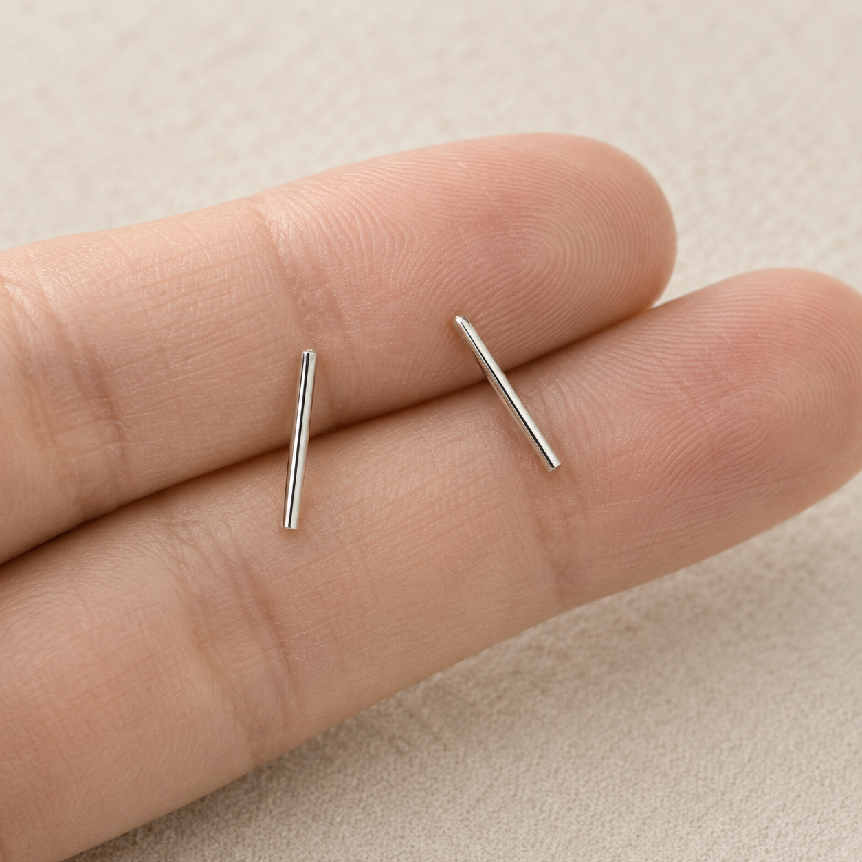 Dainty Bar Stud Earrings