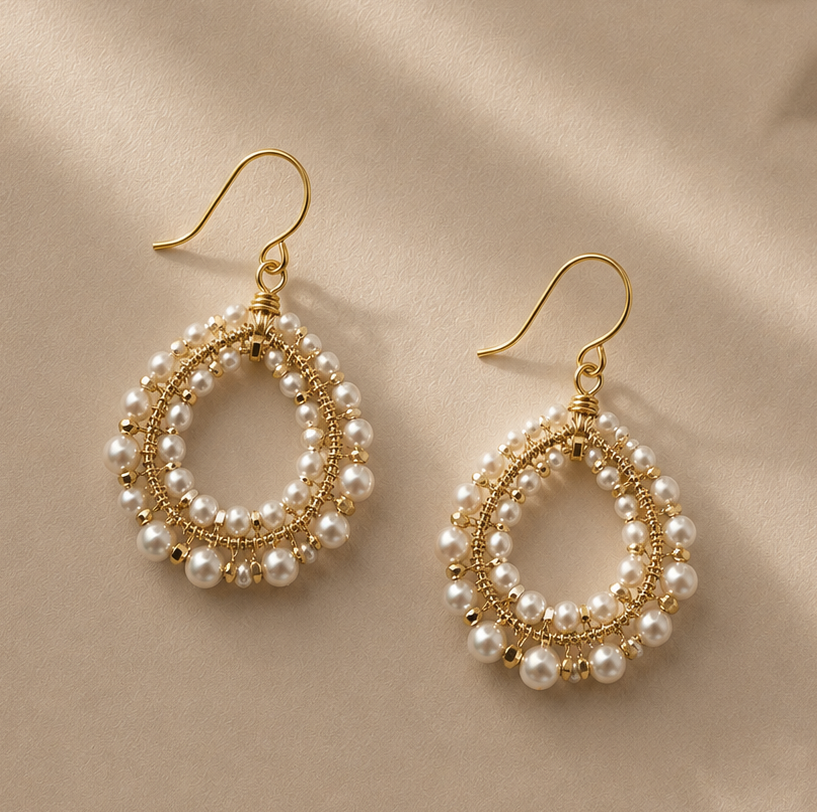Woven Pearls Earrings