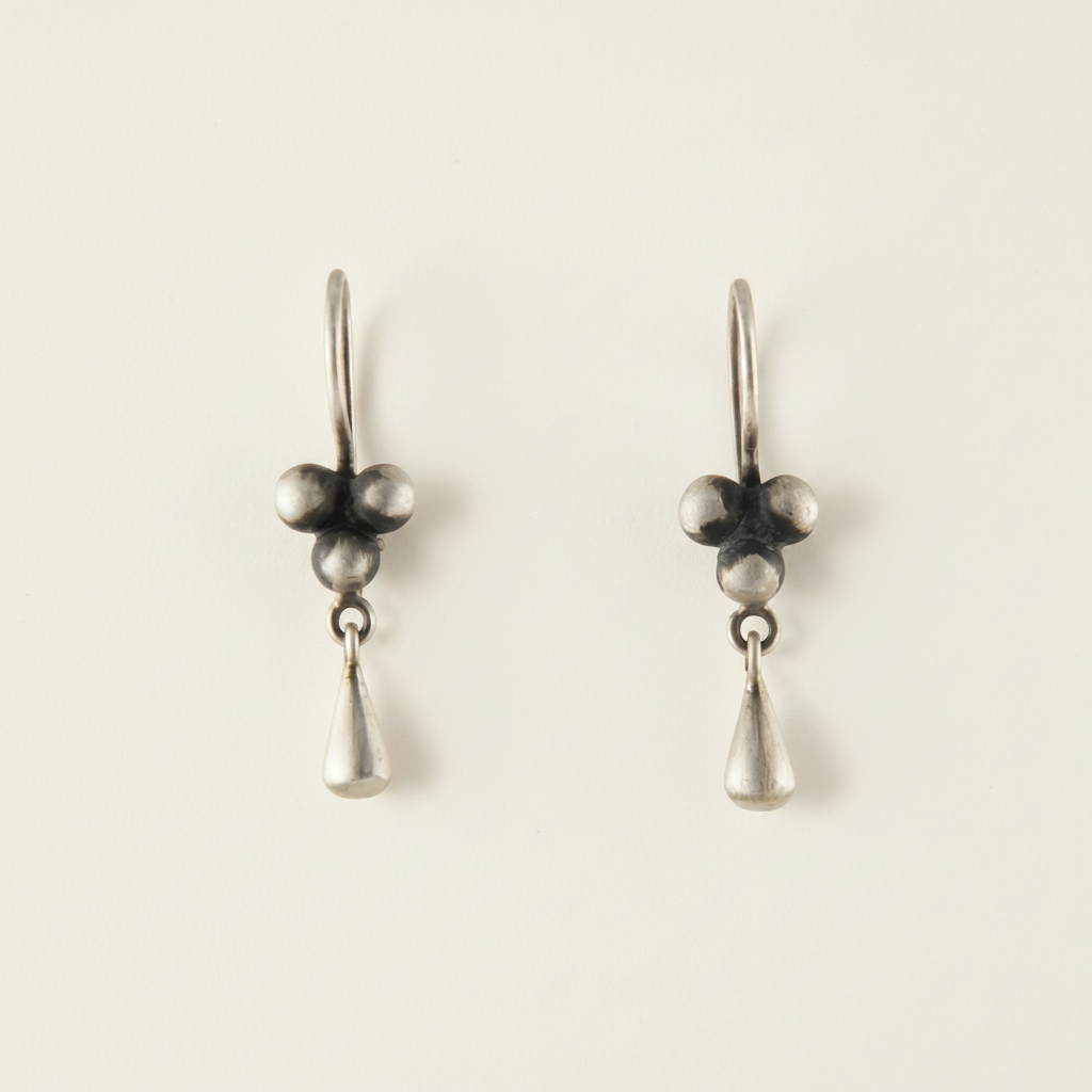 Ball Cluster Drop with Teardrop Dangle Earrings