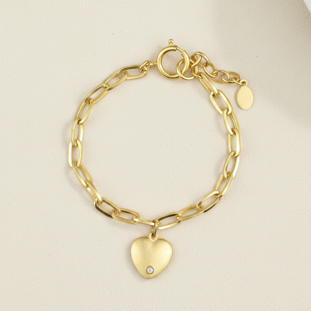 Forget Me Not Heart Bracelet