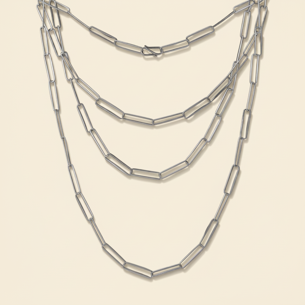 Paper Clip Handmade Chain Necklace