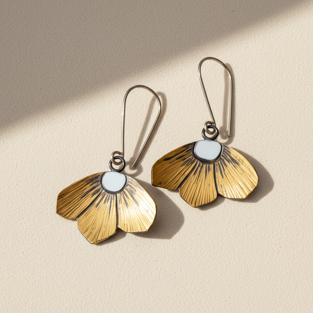 Handmade Floral Aster Earrings