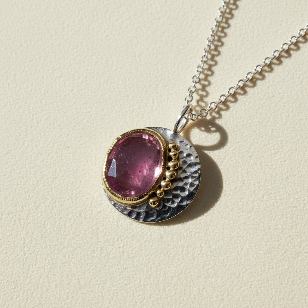 Pink Sapphire Roe Necklace