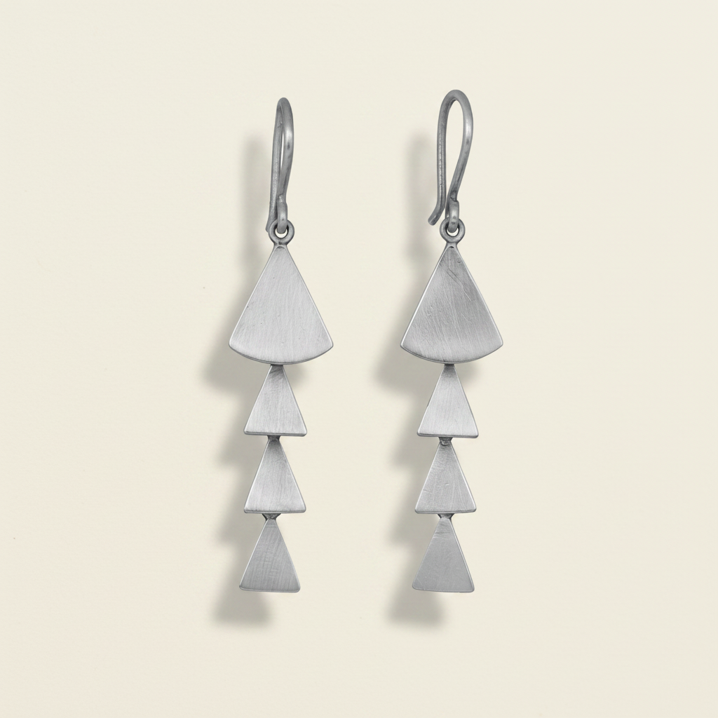 Long Fan Cascade Earrings