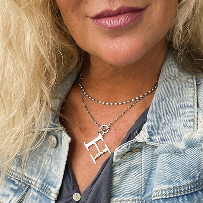 Twisted Chain Necklace with Toggle