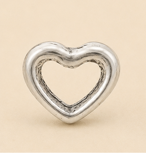 Open Heart Stud Earrings
