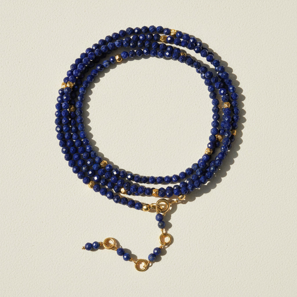 Lapis Gemstone Wrap Bracelet/Necklace