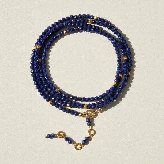 Lapis Gemstone Wrap Bracelet/Necklace