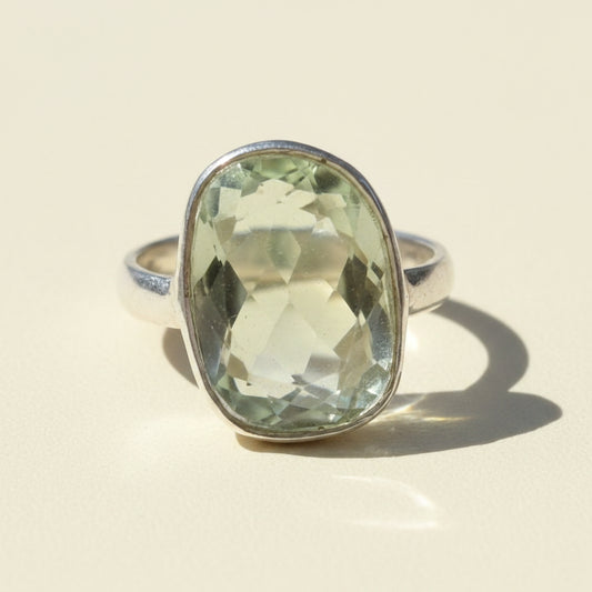 Lagoon Faceted Sterling Silver Ring