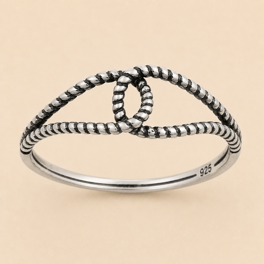 Oxidized Knot Ring