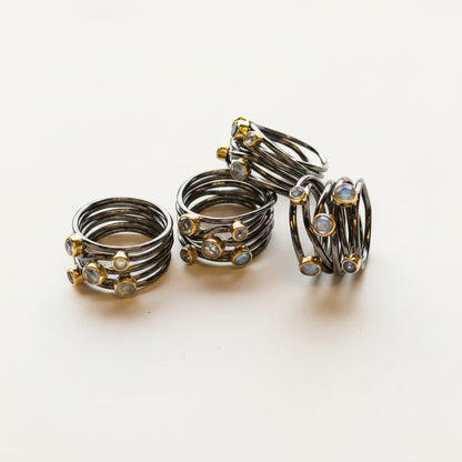 Gunmetal Sterling Statement Ring