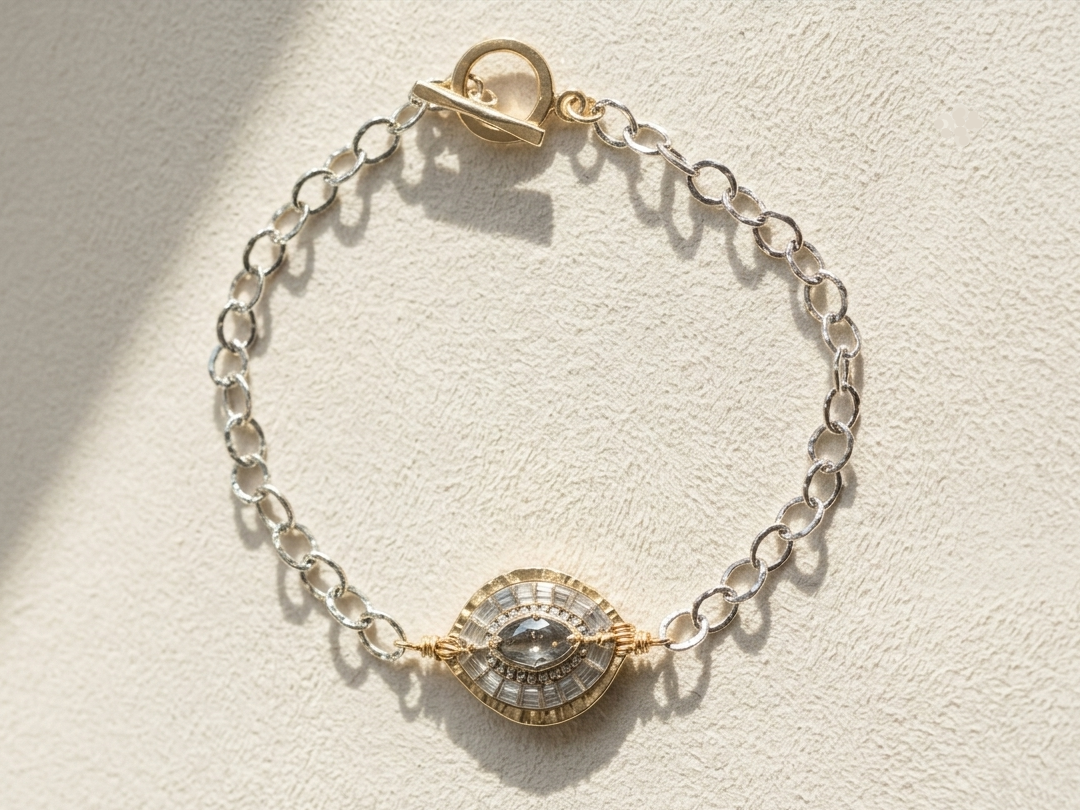 Sage & Stone Medallion Bracelet