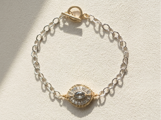Sage & Stone Medallion Bracelet