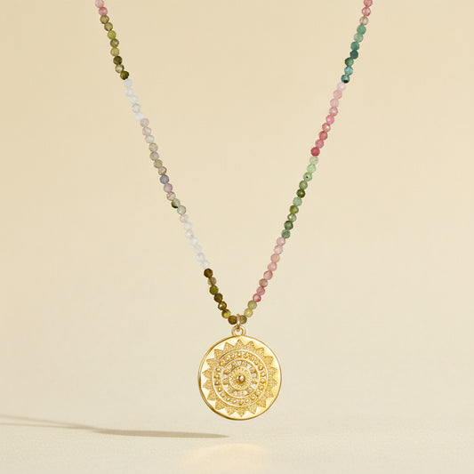 Tourmaline Medallion Necklace