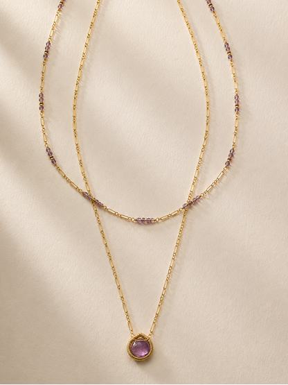 Orchid Mix Double Strand Necklace