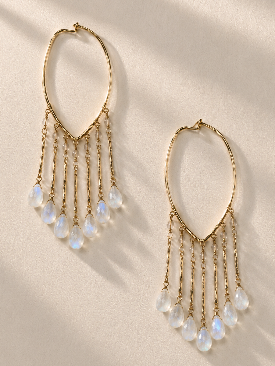 Moonstone Goddess Earrings