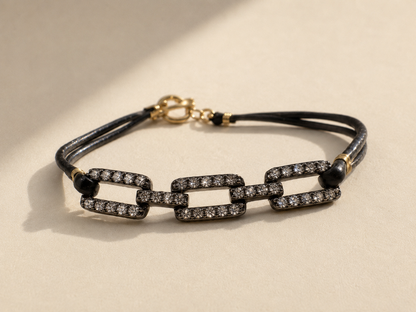 Pave Diamond Chain Link Bracelet
