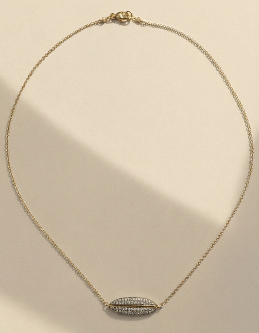 Pave Diamond Ellipse Necklace