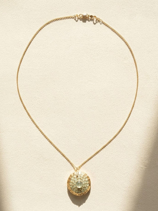 Sage Mix Medallion Necklace