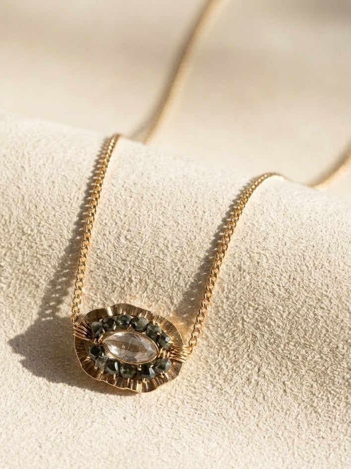 Sage & Stone Medallion Necklace