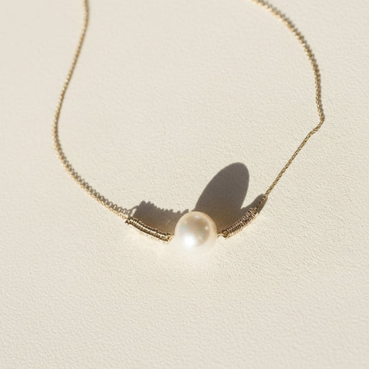 Round Pearl Pendant Necklace