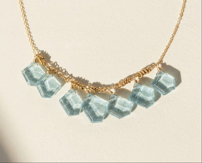 Aqua Slices Necklace