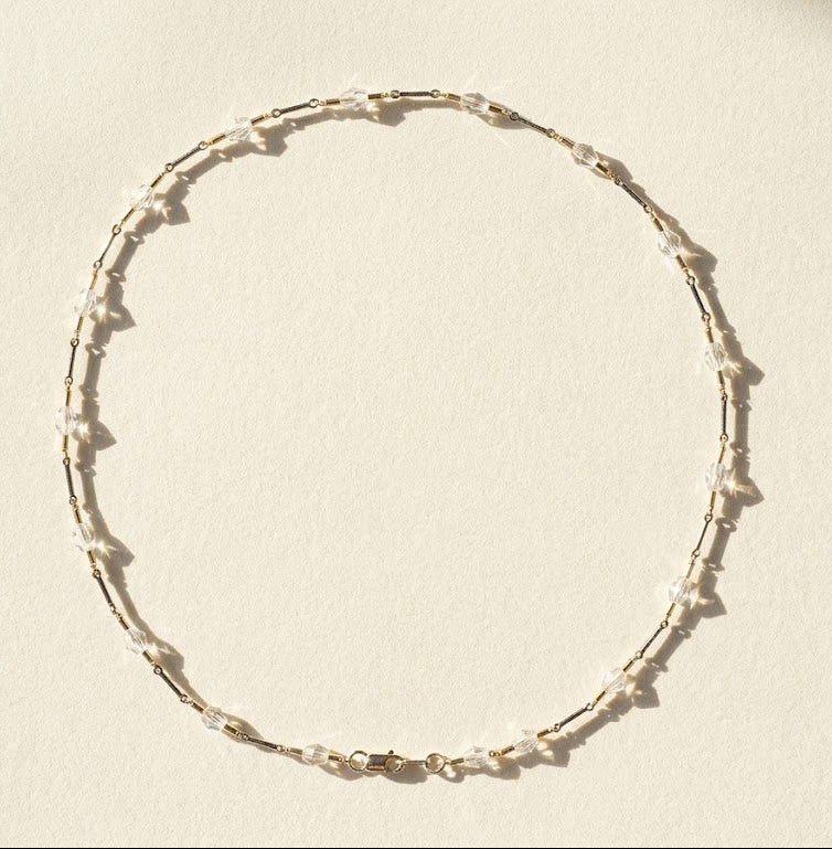 Two-Tone Crystal Choker
