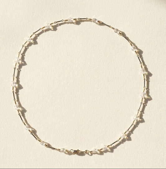 Two-Tone Crystal Choker