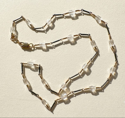 Two-Tone Crystal Choker