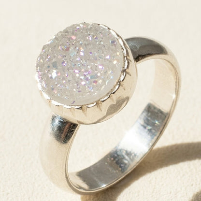 Small Round Druzy Ring