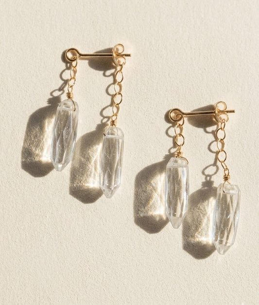 Crystal Clear Dagger Earrings