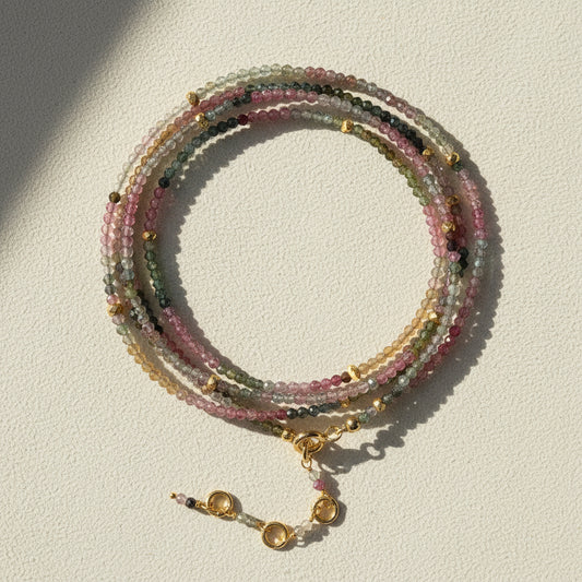 Tourmaline Gemstone Wrap Bracelet/Necklace